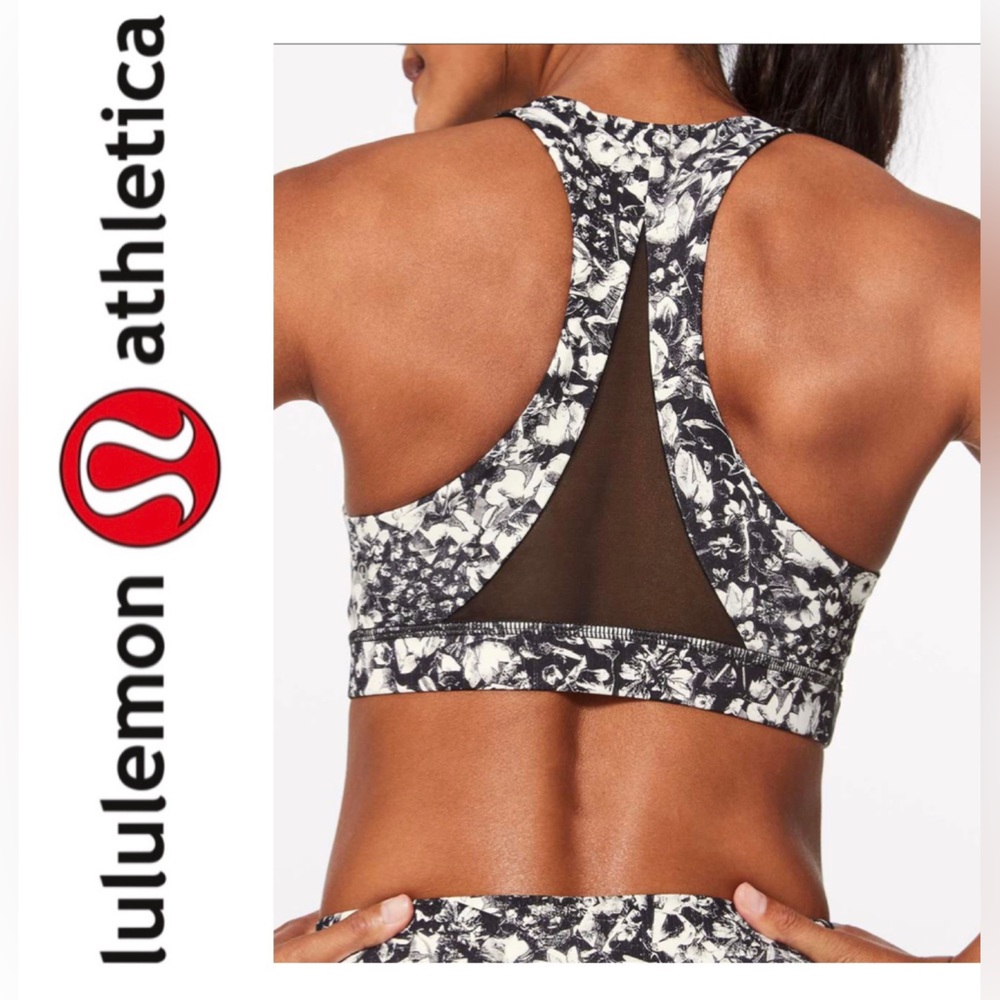 Lululemon Invigorate Bra Mash Up White Black / Black Size 8